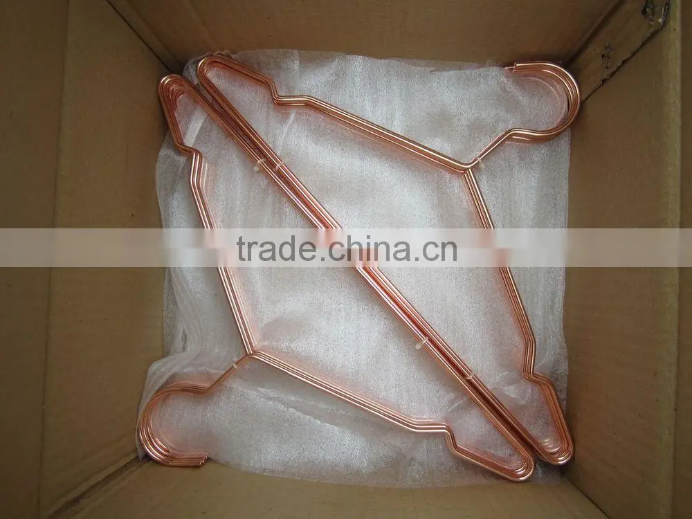 LH-012 shirts hanger men gold metal hanger for store