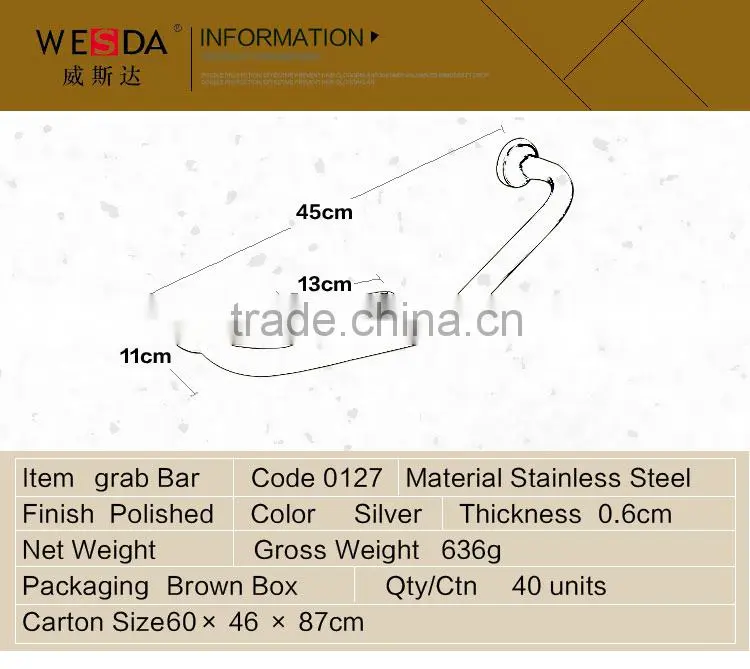 Bathroom accessories stainless steel grab Bar 0126