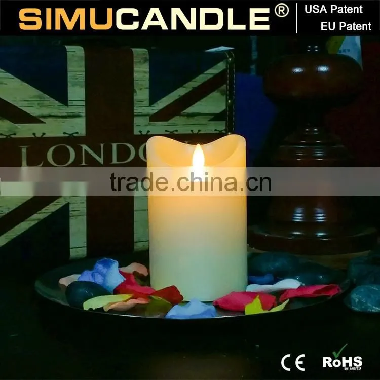 battery operated moving flame candle with USA and EU patent blow christmas with Dancing Flame