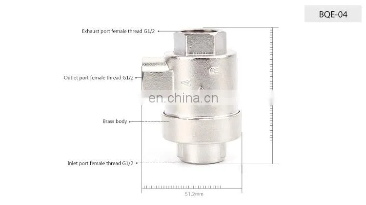 SNS BQE Series professional pneumatic air quick release valve air exhausting valve