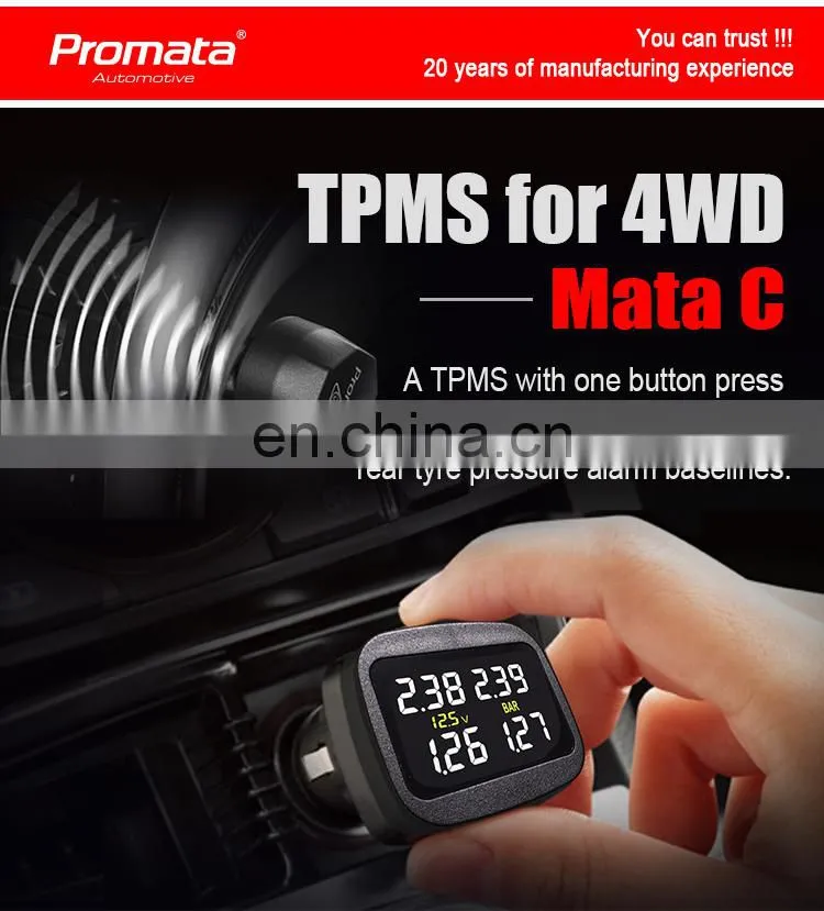 Promata Real-time cigarette plug 433 MHZ wireless tire pressure monitoring system