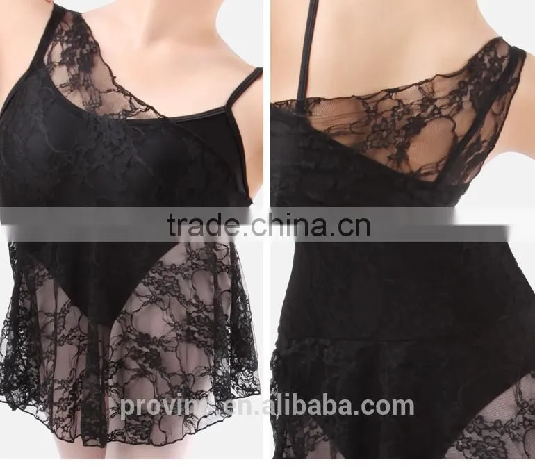 (D3338) White Lace Dance Dress, Ballet White Dress, Ballet Leotard Dress, White Dance Costumes