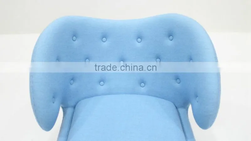 replica fiberglass material elegant grace cashmere Finn Juhl Pelican Chair with solid wood frame
