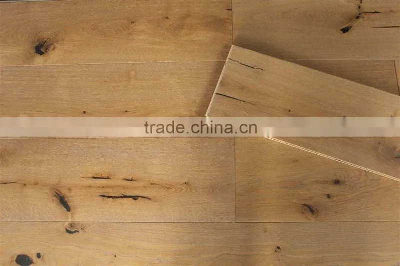 Oiled coating Oak Engineered Flooring/Raised Knots Oak Engineered Flooring/Smoked Oak Wood Flooring