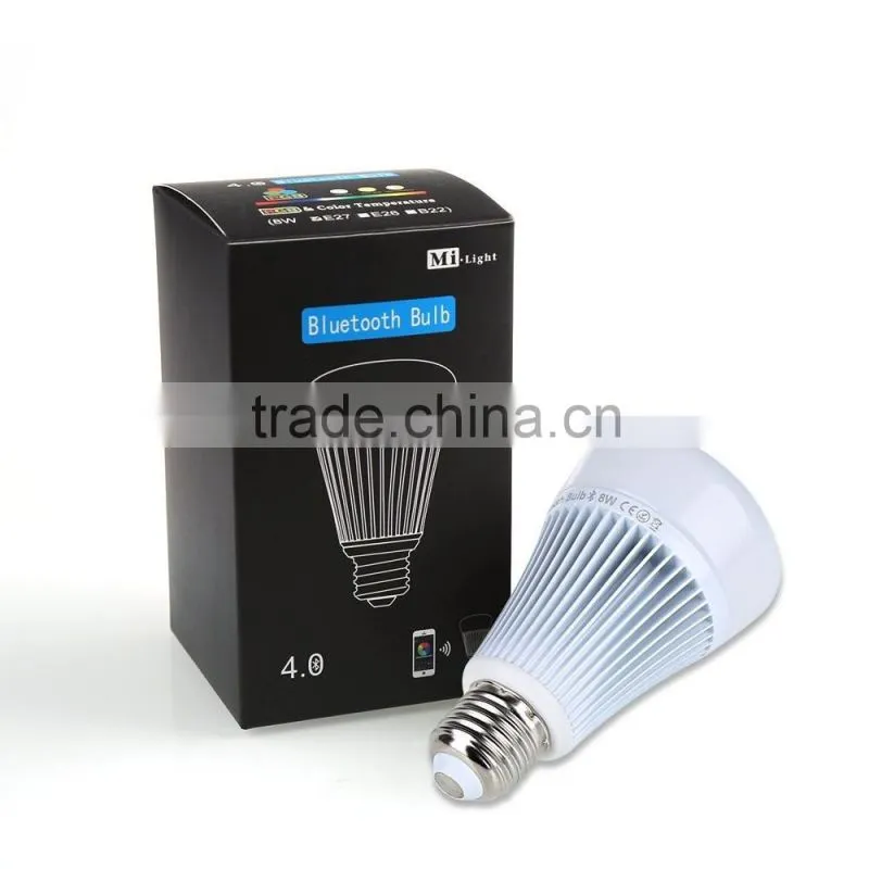 RGB bluetooth speaker 8w lamp audio LED light bulb