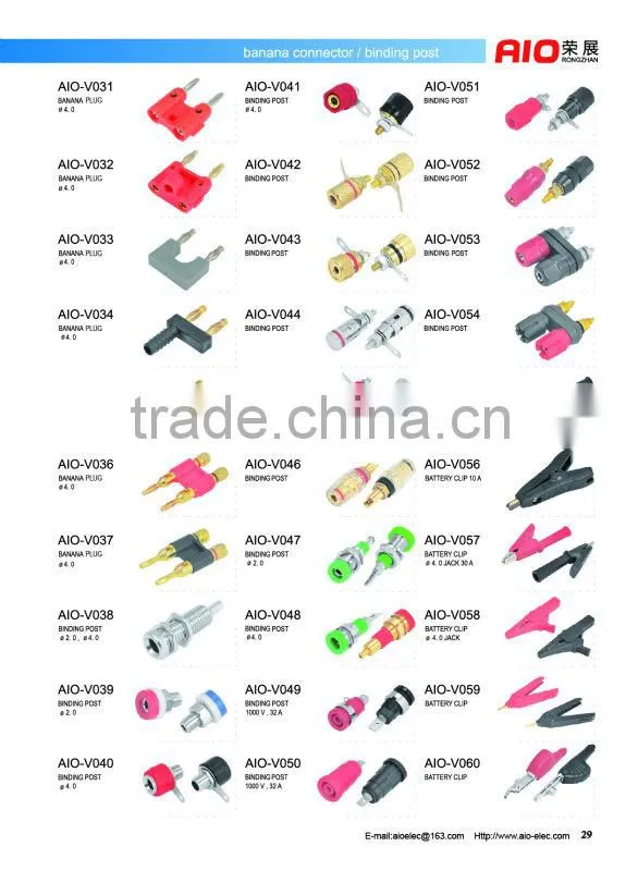 BNC type RF Adaptor Connector female jack to binding post