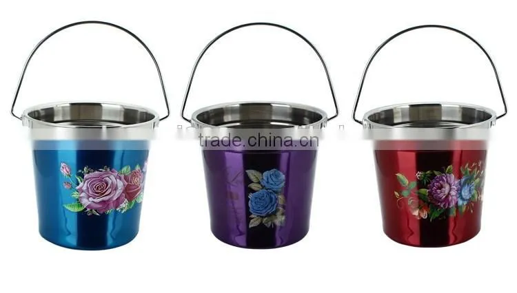 unique stainless steel coloured ice bucket wholesale for beer/ wine/ champagne
