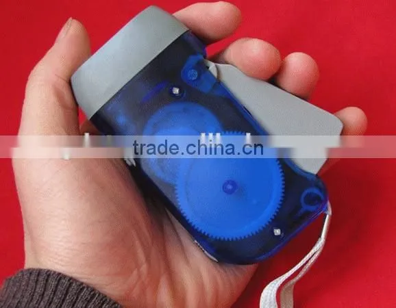 2015 wholesale Bright Light Hand Press blue Dynamo LED Torch flashlight