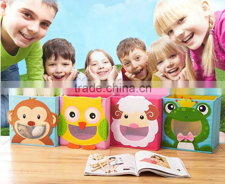 Creative Smiling Face Cartoon Animal Kids Storage Organizer Toy Drawer Storage Box Trade Assurance Supplier