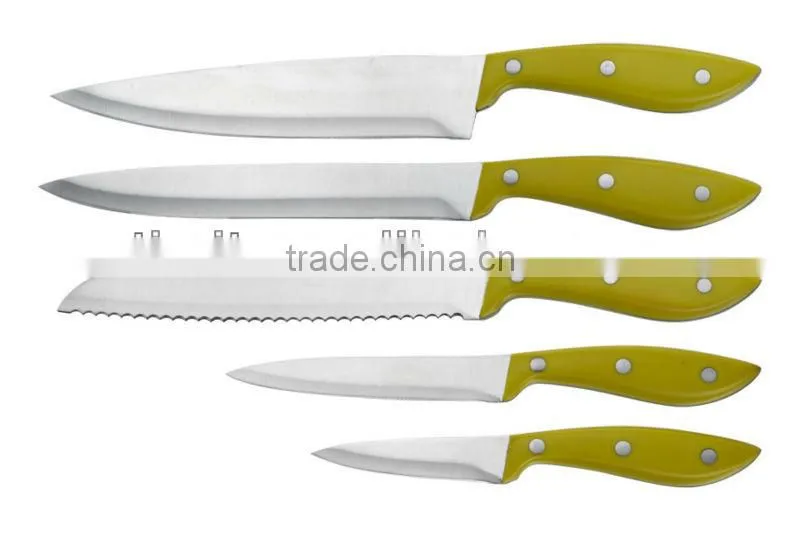 PP HANDLE STAINLESS STEEL 6PCS KITCHEN KNIFE SET