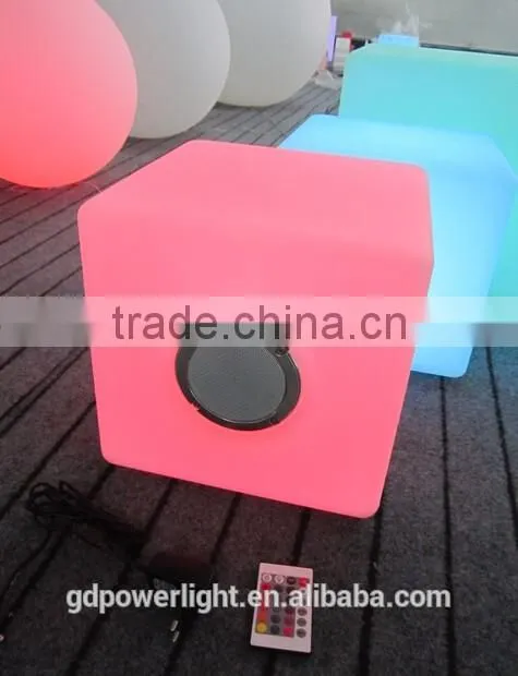 solar LED light cube with bluetooth stereo & remote control & solar YXF-4343BS