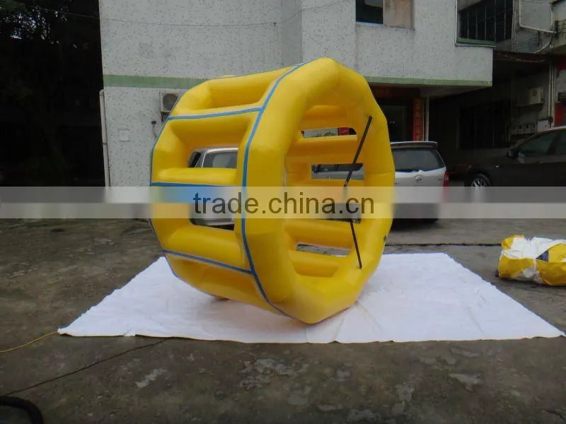 crazy inflatable floating water wheel/ water wheels sale