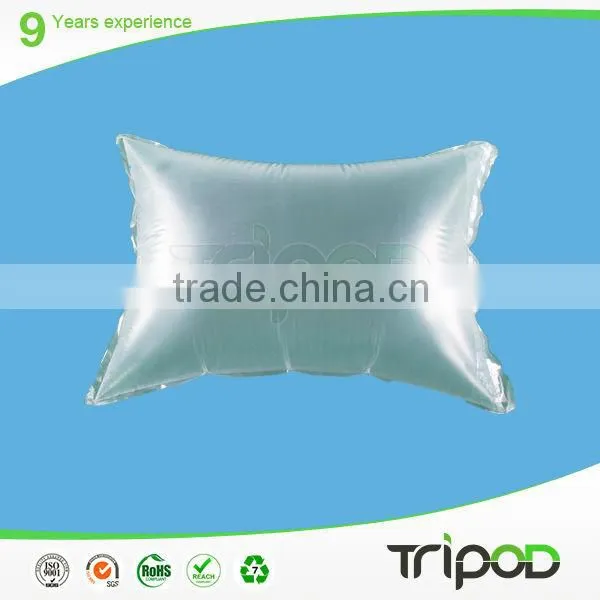fragile product air bag ,plastic air cushion bag for dark-red enameled pottery,air column bag