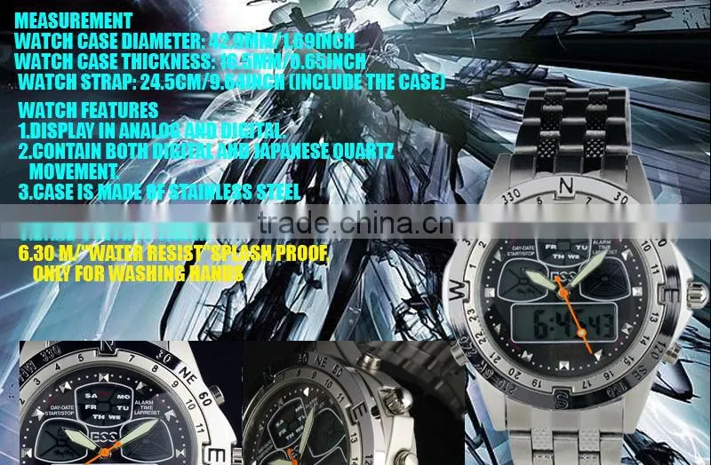 WM005-ESS 2014 Wholesale Watches Men Analog Multi-function Sports Watch