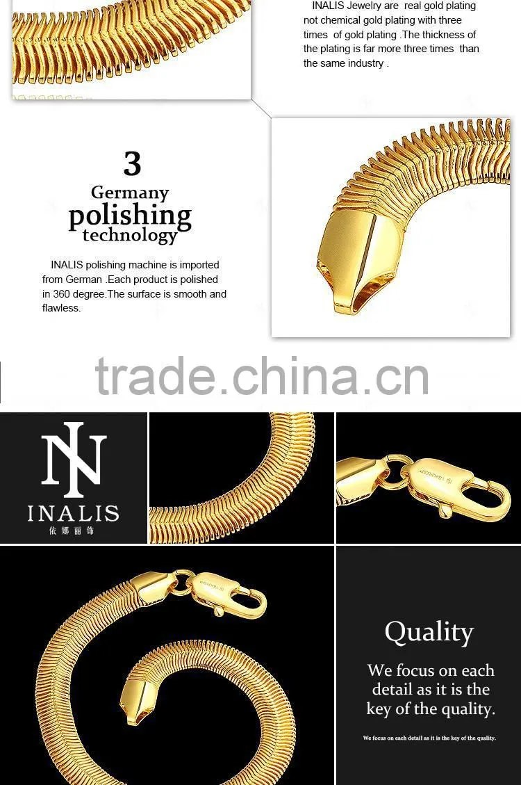 Handmade New Arrival Tin Alloy Gold Plated Bracelet Hand Chain for Men