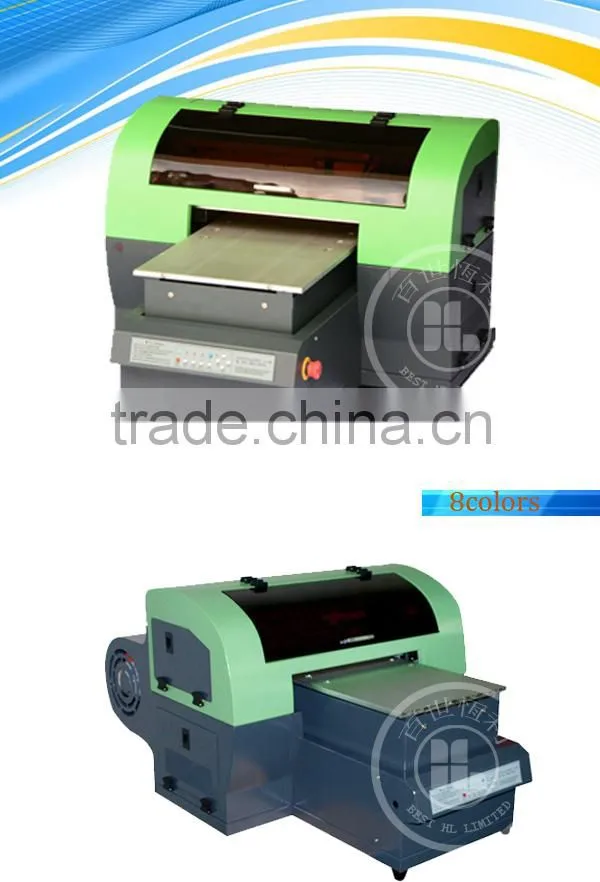 High Quality, 8 Colors Multifunction Flatbed Printing Machine , A3 Inkjet Printer