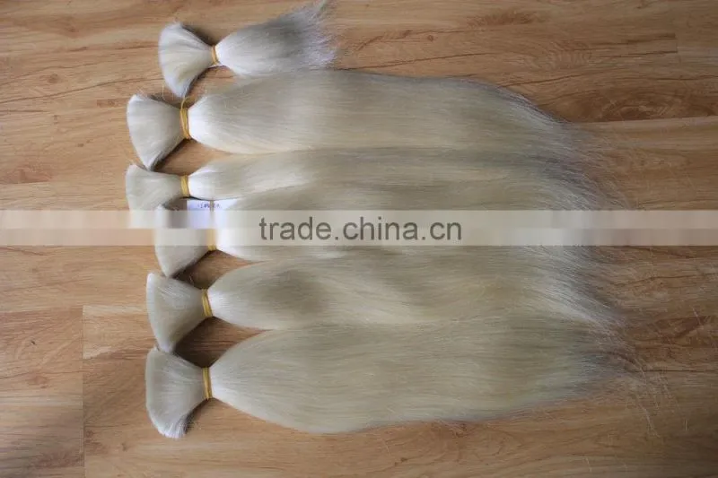 cuticle intact unprocessed russian human blonde hair bulk