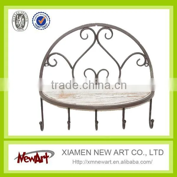Wholesale antique wood wall plate rack wall flower pots rack wood wall plate rack