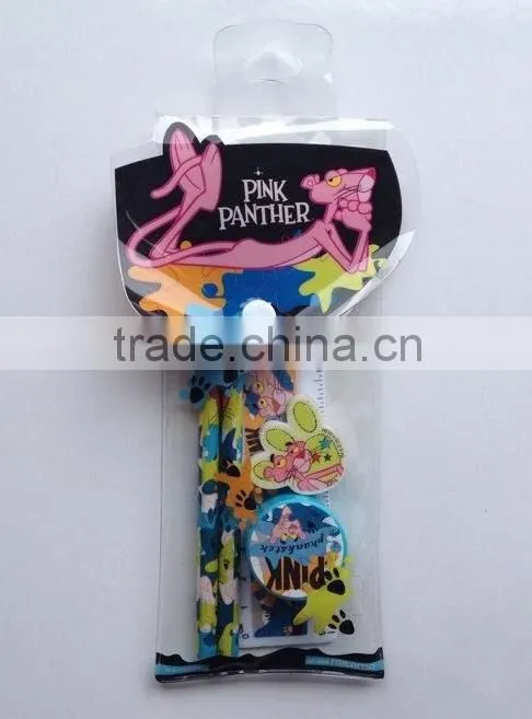 TOm and jerry design 4 color ball pen with eraser in stationery set