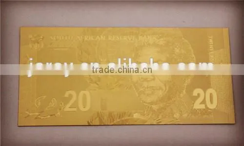 Gold plated banknotes South African Banknote