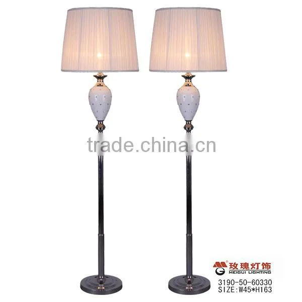white Chinese pottery lamp