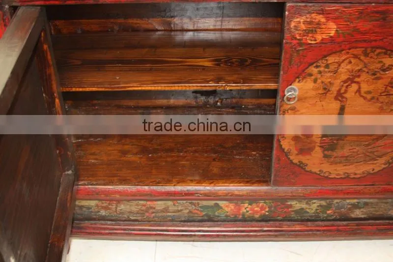 Chinse Antique Mongolia Two Door Cabinet