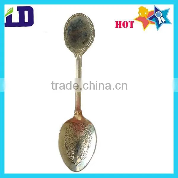 custom metal souvenir spoon with plastic spoon holder