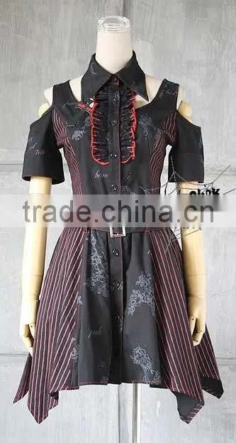 latest design fashinable shock dark alternative plus size gothic punk rave clothing Q-060
