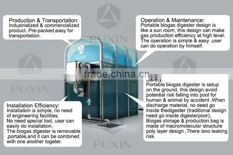 chinese biogas plant for mini-biogas-fermenter