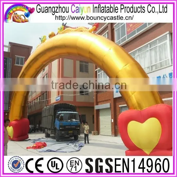 Double Giraffe Advertising Inflatable Arch For Commerce