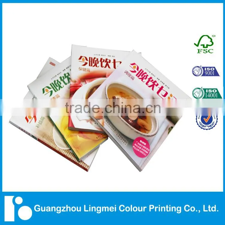 Quality Custom Color Softcover CookBook Professional Printing in China