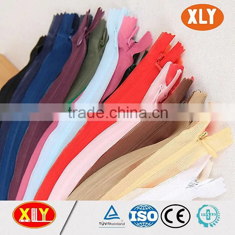 high end waterdrop puller nylon invisible zipper, conceal dress zipper