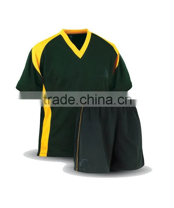Full sublimated soccer uniform yellow and black practice