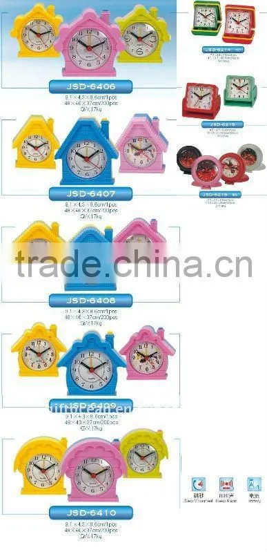 lowest price plastic clock,folding travel alarm Clock