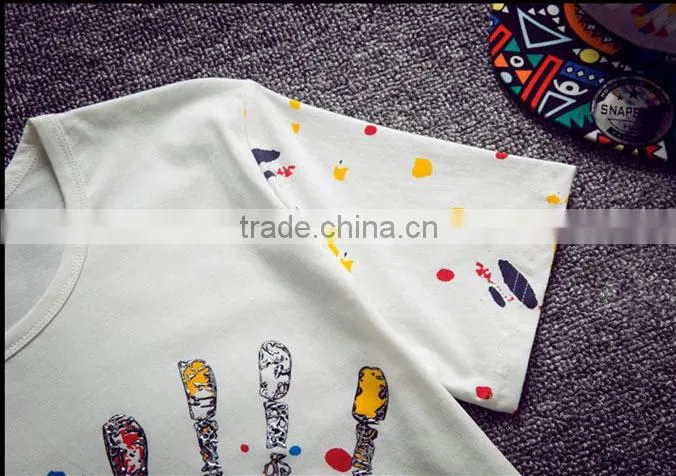 The new summer 2015 men's graffiti short sleeve T-shirt for cheap t shirt wholesale