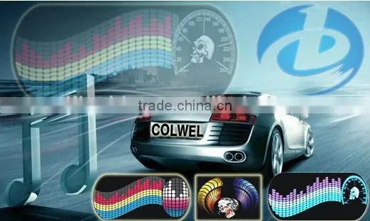 equalizer car sticker,el light equalizer car sticker,Size60*20cm