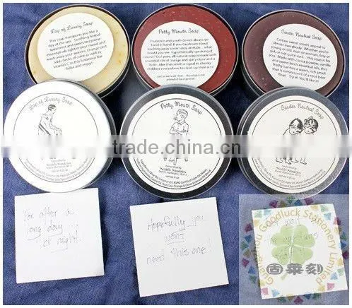 Custom crystal logo pre inked stamp soap mold