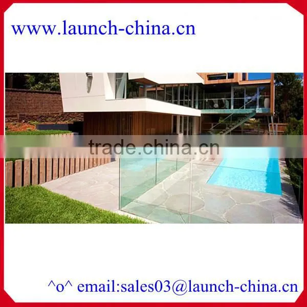 12mm tempered glass panel with edges polished for glass pool fence