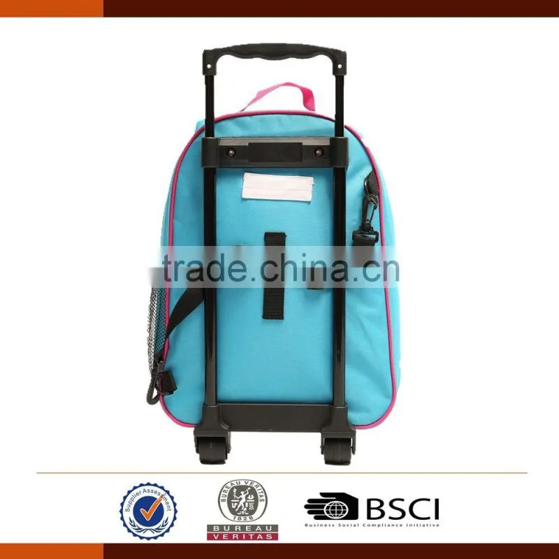 Fashion lovely kids school bag with wheels