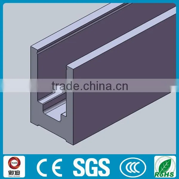 modern exterior used aluminum u base channel shoe glass balustrade