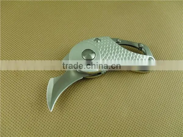 2014New carabiner keychain knife