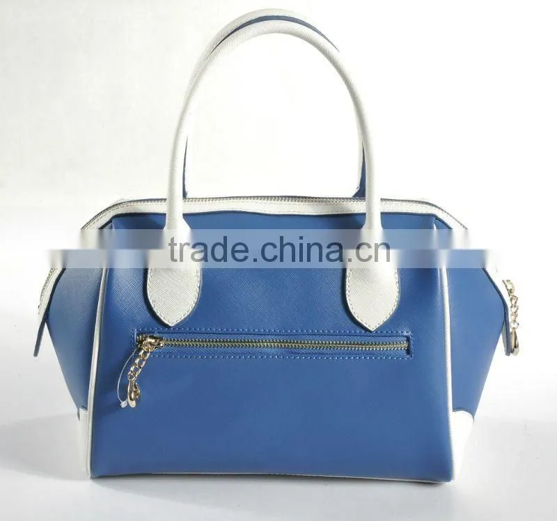 New arrival! Crisscross leather colorblock Satchel fashion handbags 2012