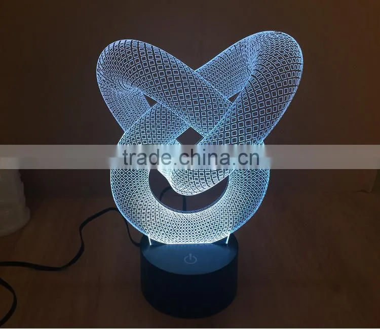 Color Changing 3D Twist Knot LED Night Lamp