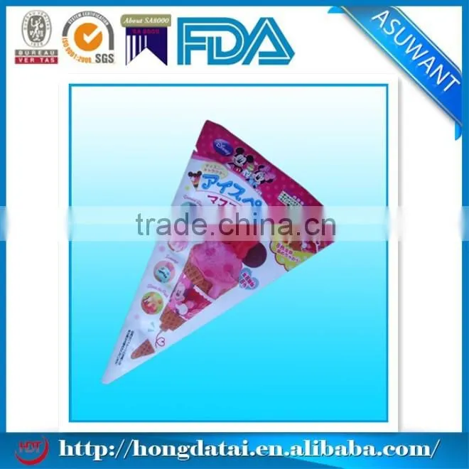 Special shaped plastic bags for foodice cream