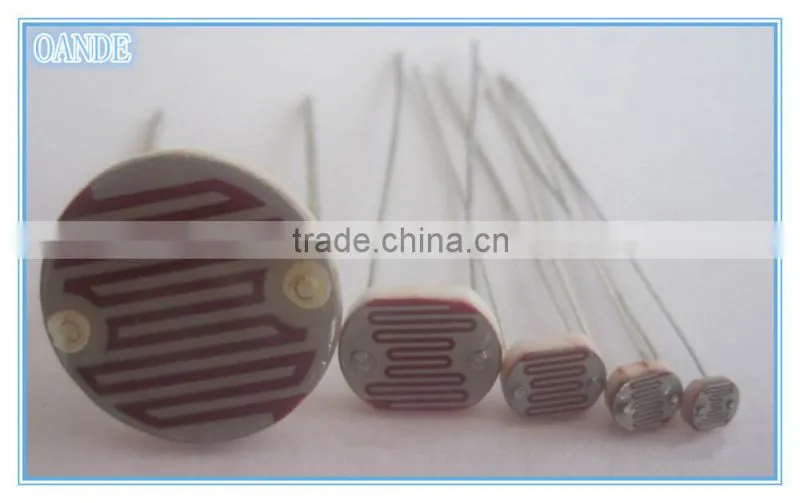 High reliable 5mm 7mm 11mm cds light control photoresistor