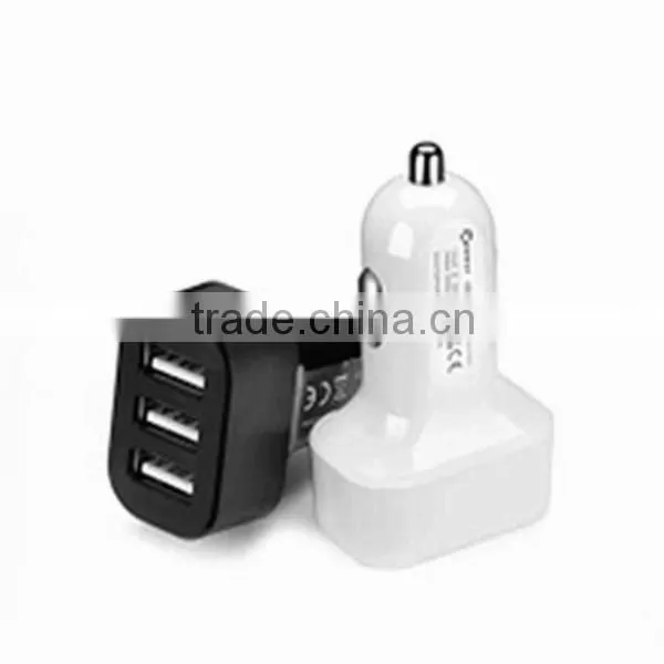 portable mini usb car chargers abs plastic shells dual usb port car accessories