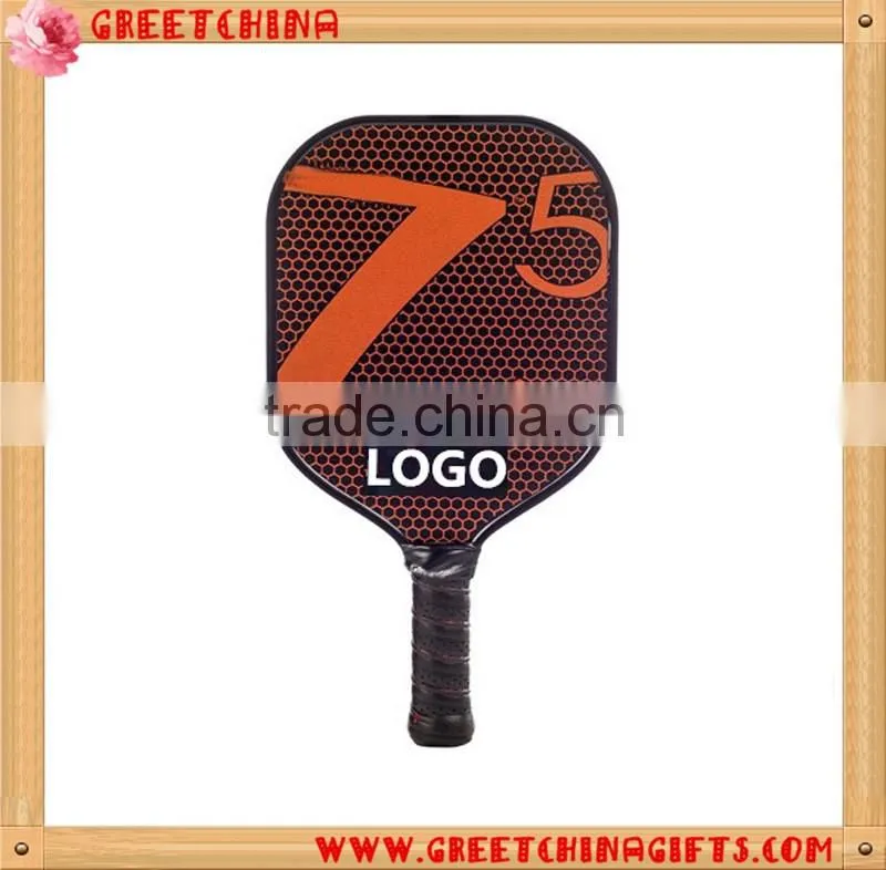 Wood and carbon pickleball paddle racket
