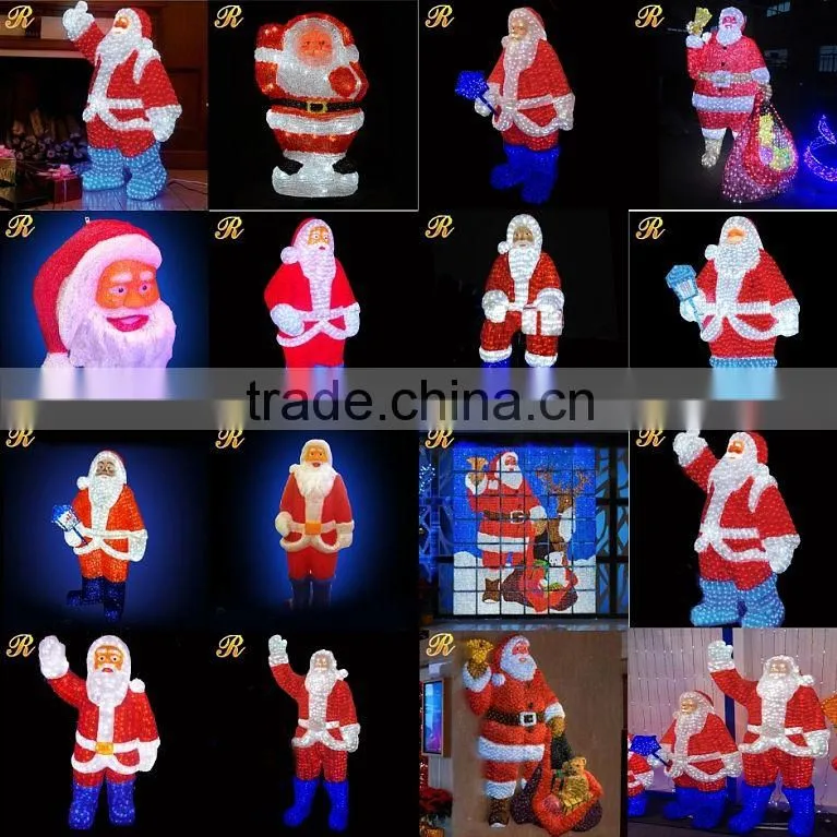 Christmas decorative LED illuminated Santa Claus