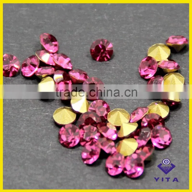 SS6.5-SS17 HYA point back glass round crystal rhinestone for wedding dress bulk buy from china