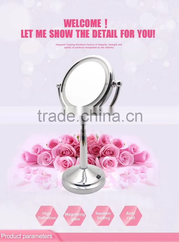 5X magnifying bathroom shaving mirror with LED light